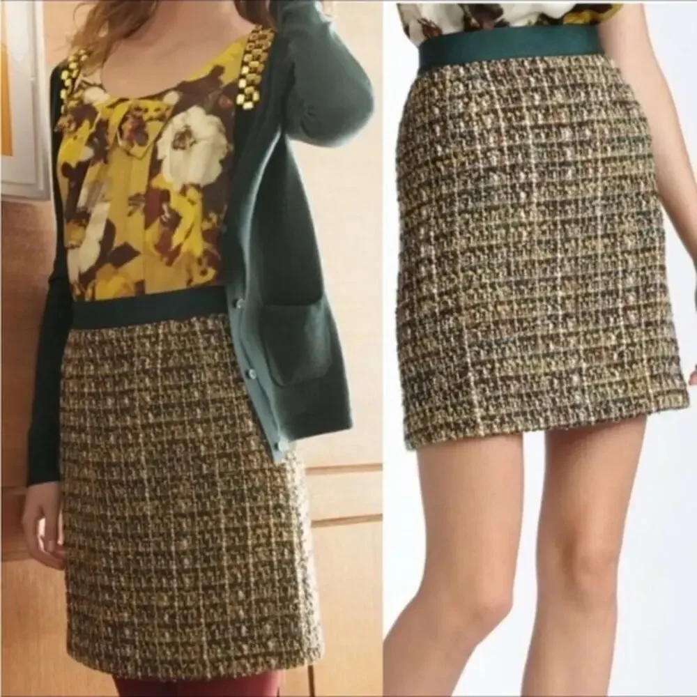 Kate Spade Tweed Mini Skirt Size 2 | Multicolor Wool Blend A-Line